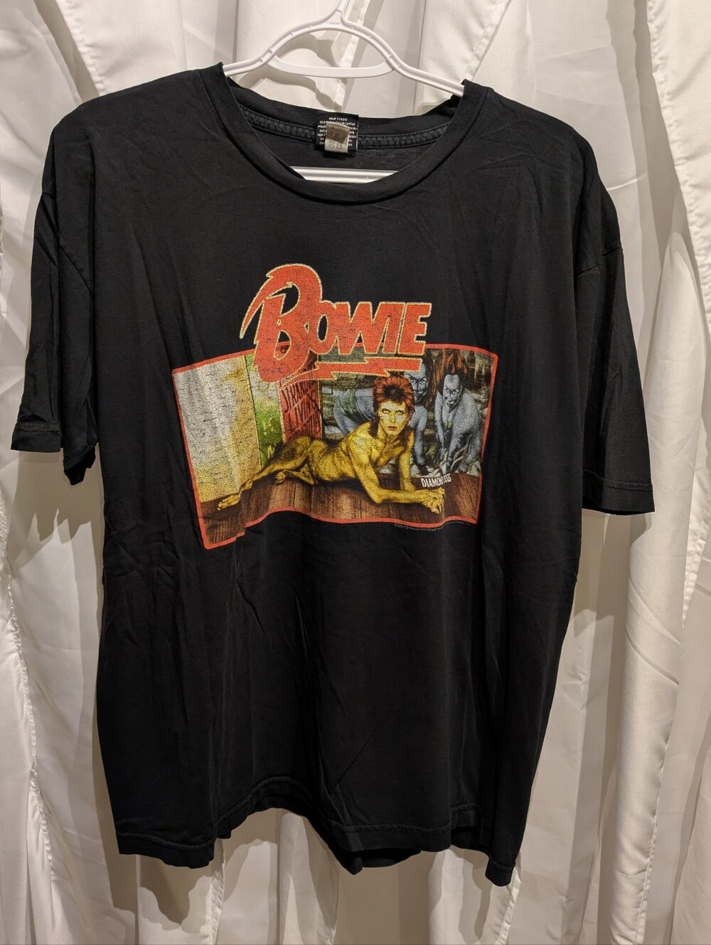 15 Chaser David Bowie Graphic Concert Band Tee Shirt Men's Size XL Black Cotton